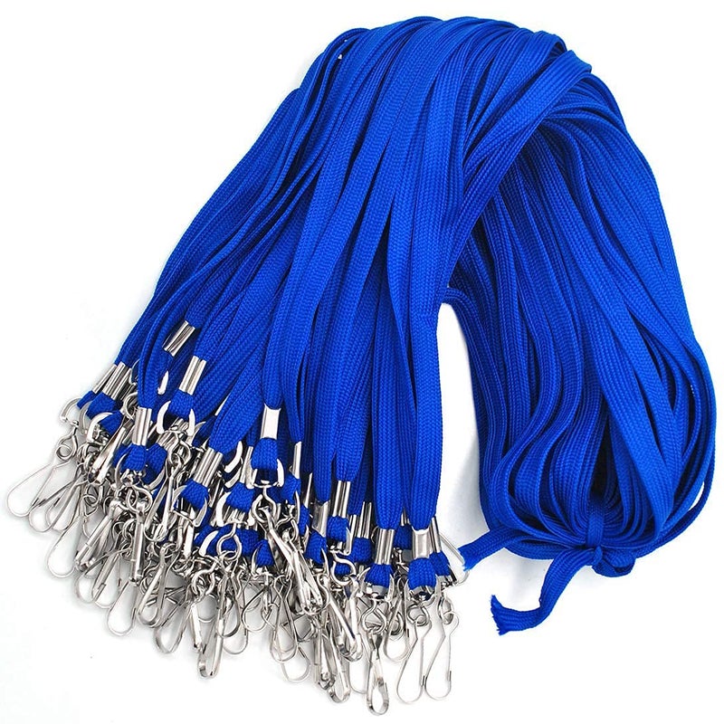 Bird Fiy Bulk Lanyard 32" Flat Lanyards with Swivel Hook Attachment Lanyards With Clip (Blue) - Image 1
